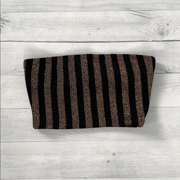 Fashion Nova Black & Gold 3-Piece Striped Set XS - Picture 2 of 9